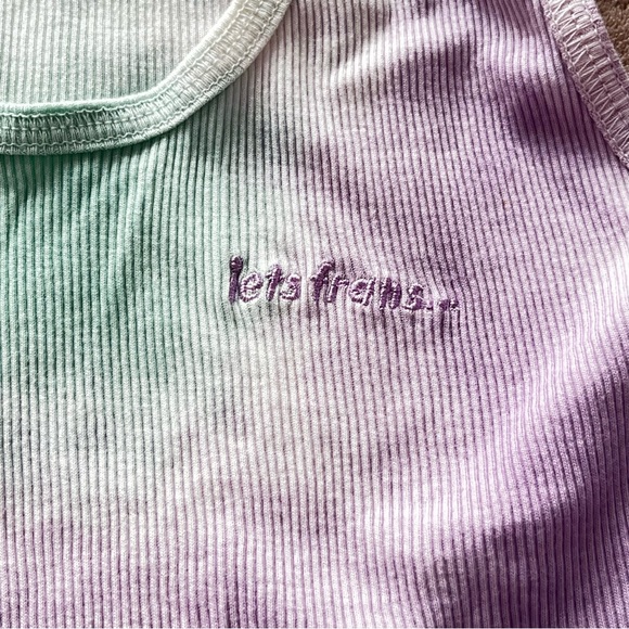 Urban Outfitters Iets Frans Tie Dye Tank Top Women's Green and Purple Size L - Picture 15 of 17